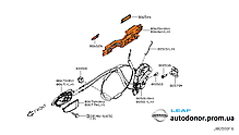 Механізм ручки дверей в зборі передній правий Nissan Leaf ZE0 (10-12) 80610-1AA0A, фото 6