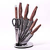 Набір кухонних ножів Kamille і ножиці на акриловій підставці 8 предметів KM-5136, фото 2