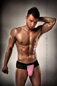 Чоловічі трусики з рожевим гульфіком Passion 007 THONG pink S/M - Passion 777Shop.com.ua