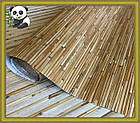 Натуральні шпалери Тросник крупний, бамбук/коричневий фон, фото 2