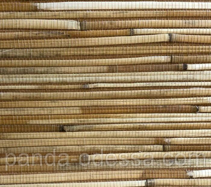 Натуральні шпалери Тросник крупний, бамбук/коричневий фон - фото 4 - id-p770312963