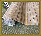 Натуральні шпалери з нитками, Тросник, бамбук/ світлий фон, фото 2