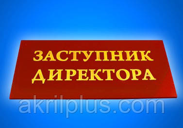 Табличка Заступник директора/Замісник директора 210*300 мм