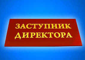 Табличка Заступник директора/Замісник директора 210*300 мм