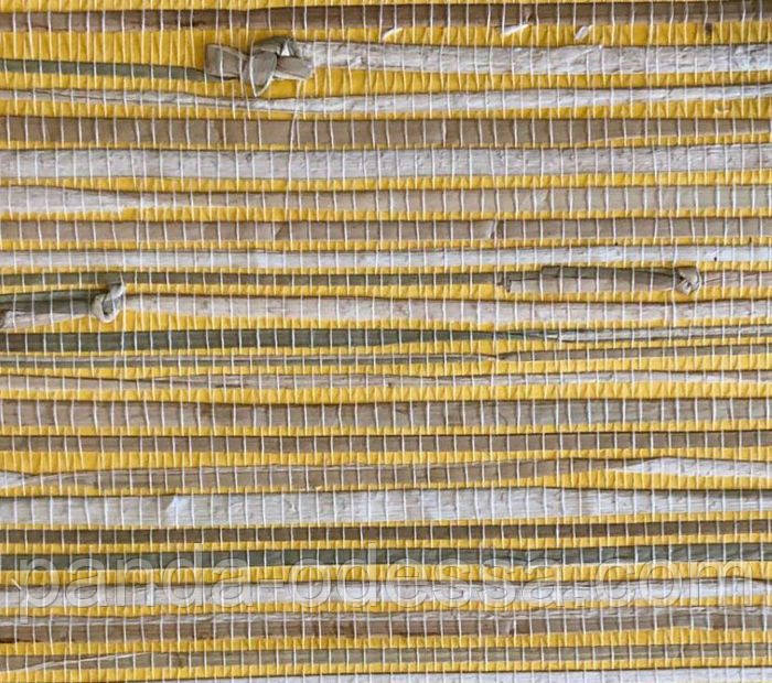 Натуральні шпалери Травка, трава-рогоз (камиш)/жовтий фон - фото 4 - id-p770790381