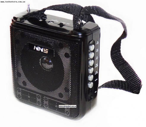 Радіоприймач USB-колонка-плеєр NS-064U-REC з ремінцем, фото 1