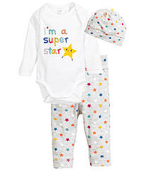 Трикотажний комплект для новонародженого 1-2, 4-6 місяців