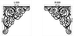 Кутовий елемент Ажурного ламбрекена ULR021