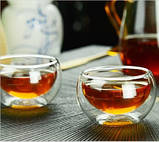 Піала скляна з подвійними стінками 50 мл, фото 4