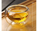 Піала скляна з подвійними стінками 50 мл, фото 5