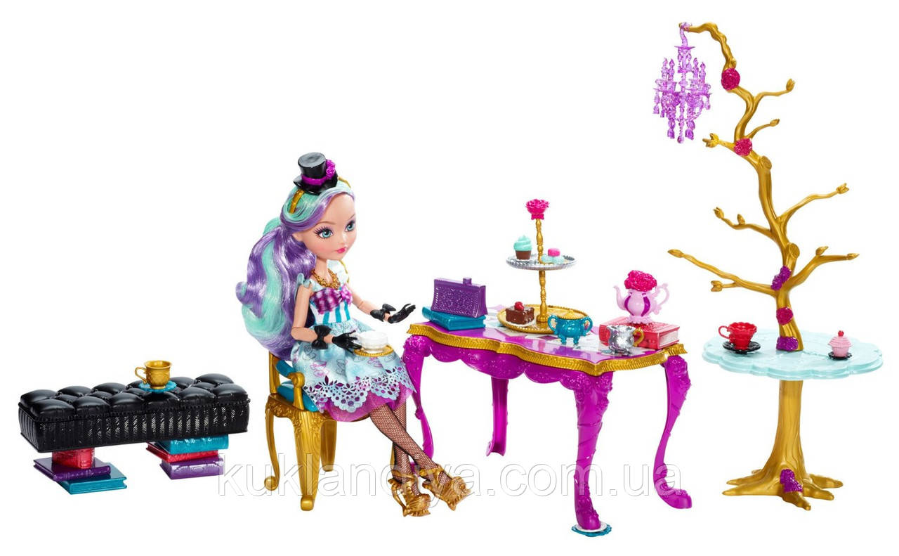 Лялька Ever After High Меделін Хеттер Чайна Вечірка з Набором мебелі — Madeline Hatter, фото 1
