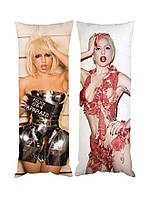 Подушка дакімакура Леді Гага Lady Gaga декоративна ростова подушка для обіймання двостороння