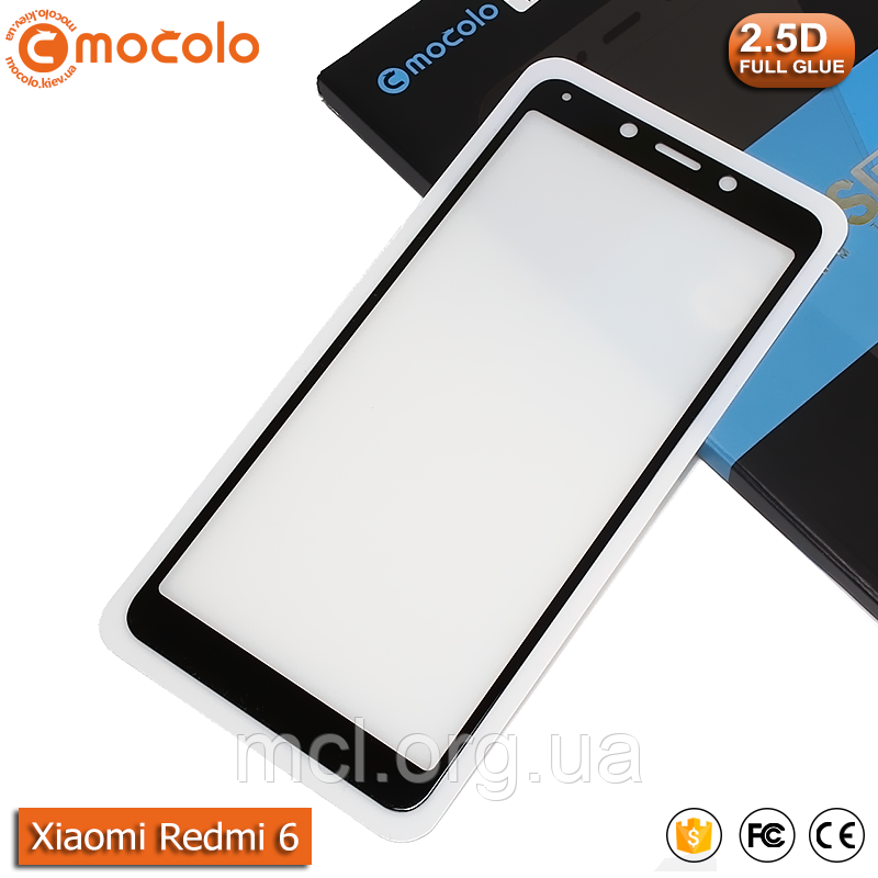 Захисне скло Mocolo Xiaomi Redmi 6 (Black) - Full Glue
