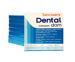 Кофердам (Dental Dam) латексний, зелений з ароматом м'яти, (127мм х 127мм) 52шт