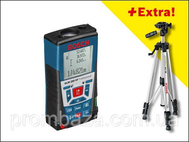 Лазерний далекомір Bosch GLM 250 VF + BT 150