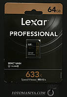 Lexar 64GB Professional 633x SDHC Class 10 UHS-I/U1 Memory