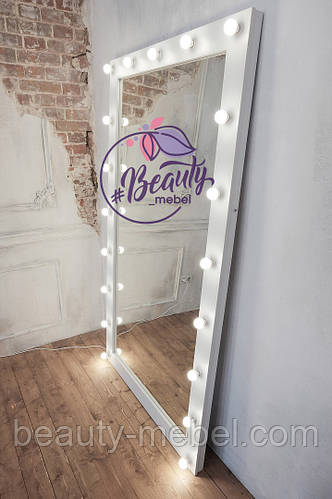 Пристенное зеркало с подсветкой, высокое зеркало с лампами, цена 3996 ...