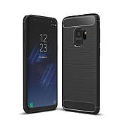 Чохол ударостійкий матовий Hemasoly для Samsung Galaxy S9 Plus. Чорний