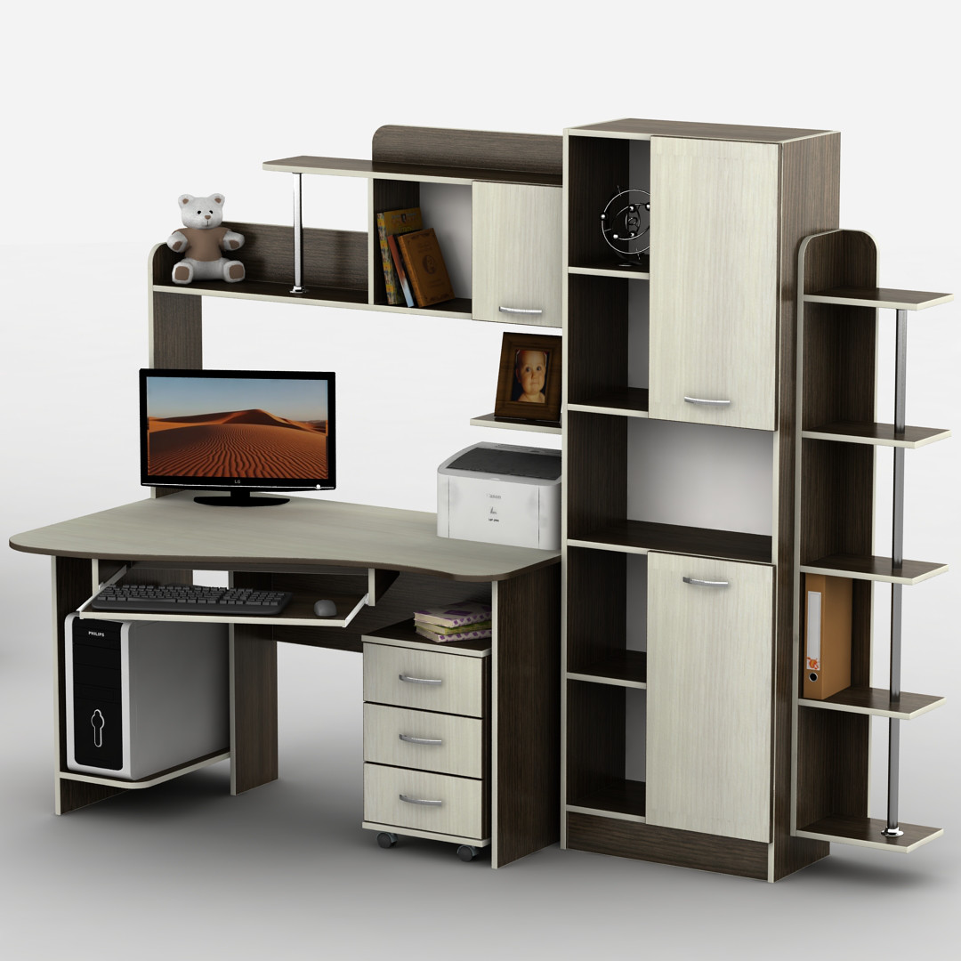 Стіл комп'ютерний 224х90х181 см. Тиса-29, (Класік+Бюджет), фото 1