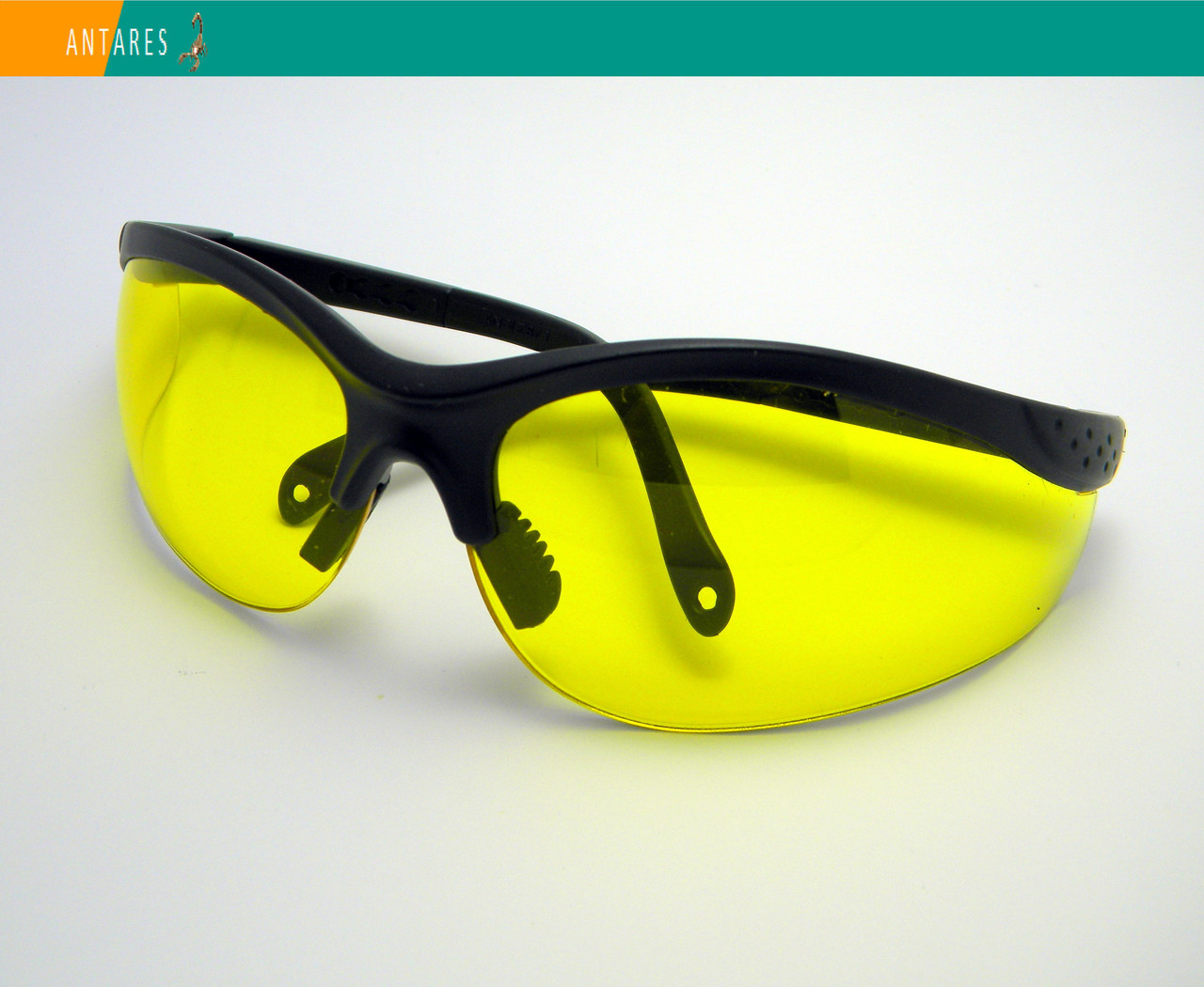 Тактичні захисні окуляри Strelok STR-48/1 жовті регульовані заушники