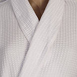 Халат вафельний ЛЮКС Ярослав білий розміри від 44 до 62, фото 3