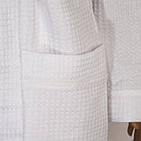 Халат вафельний ЛЮКС Ярослав білий розміри від 44 до 62, фото 4