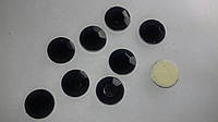 Стразы клеевые диаметр 12 мм (черные) от 10 шт.