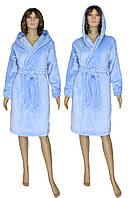 NEW! Класичні жіночі махрові халати серії Classic Light Blue ТМ УКРТРИКОТАЖ!