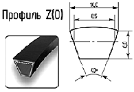 Ремені профіль Z(0) 10x6