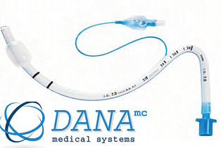Ендотрахеальна трубка, назальна, вигнута, з манжетою, розмір 7.5