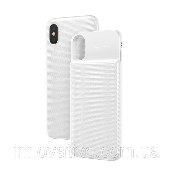 Чохол заряджання Baseus cover-powerbank QI (ACAPIPHX-ABJ02) (Білий), фото 1