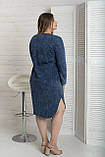 Плаття жіноче синього кольору, фото 3