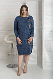 Плаття жіноче синього кольору, фото 8
