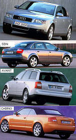 Дзеркала для Audi A4 2001-04