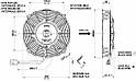 Вентилятор Spal 24V, витяжною, VA14-BP7/C-34A, фото 2