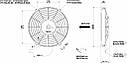 Вентилятор Spal 12V, штовхальний, VA07-AP7/C-31S, фото 2