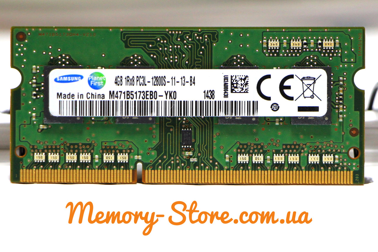 Оперативная память для ноутбука SAMSUNG DDR3 4GB PC3L-12800S 1.35V