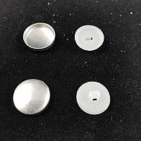 Ґудзик під обтягнення на пластиковій ніжці No30 — 17.7 мм Білий 500шт.