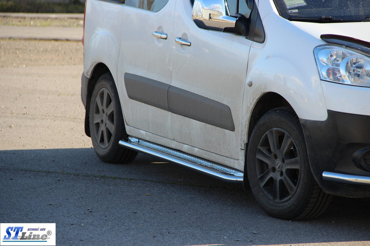 Бічні майданчики Premium (2 шт., нерж.) - Citroen Berlingo 2008-2018 рр ..