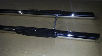 Бічні труби (2 шт., нерж.) - Honda CRV 2007-2011 рр.