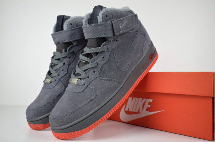 Nike Air Force зимние с мехом серые найк аир форс ботинки, цена 1850 ...