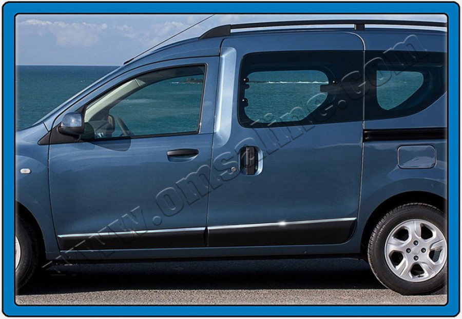 Молдинг дверний (4 шт., нерж.) - Renault Dokker 2013+ рр.