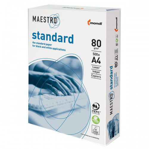 Папір офісний А4, 80 г/м2, 500 аркушів, Maestro Standard