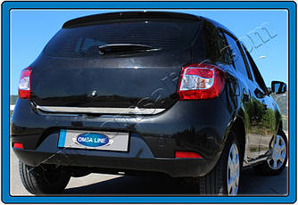 Накладка на кромка багажника (нерж.) - Renault Sandero 2013+ рр.