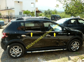 Окантовка вікон (4 шт., нерж.) - Renault Sandero 2013+ рр.