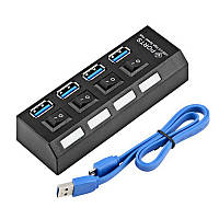 Комутатор Hub USB 4port USB 3.0 (HB300004BK)