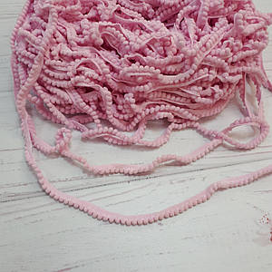 Тасьма з помпонами рожева (5 мм)