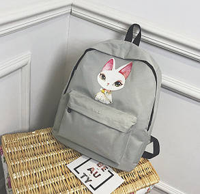 Тканинні рюкзаки з принтом вухатого кота, фото 1