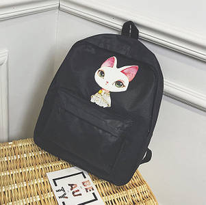 Тканинні рюкзаки з принтом вухатого кота, фото 2