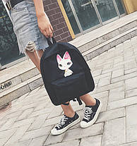 Тканинні рюкзаки з принтом вухатого кота, фото 4